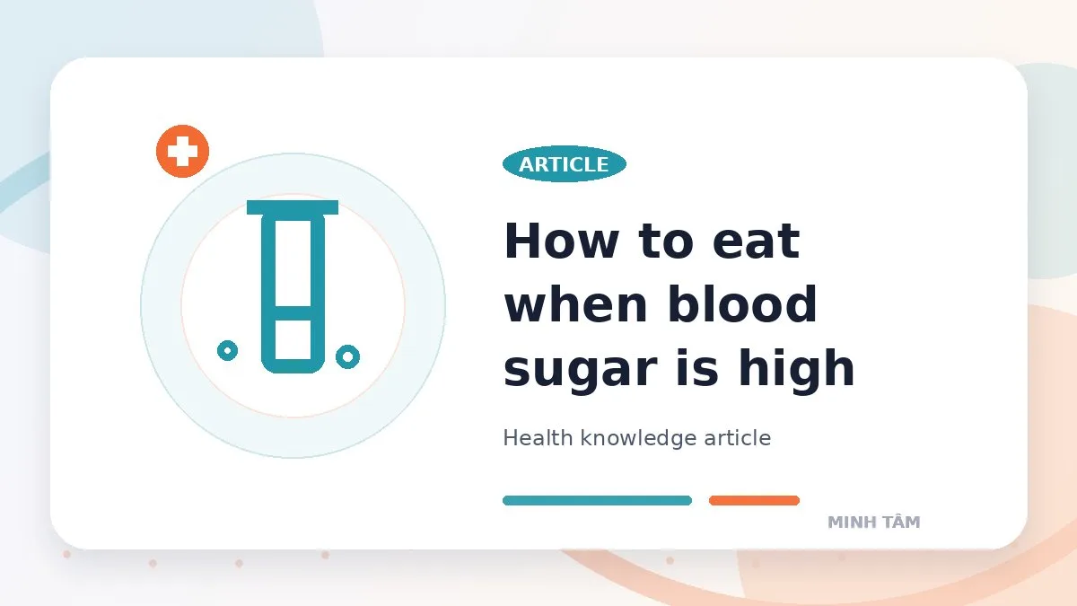 How to eat when blood sugar is high